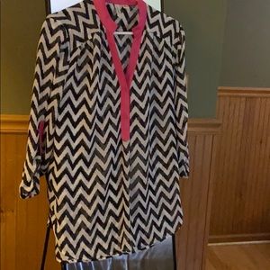 Chevron sheer blouse